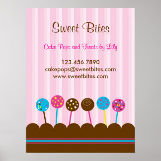 Póster Poster de panadería Cake Pops