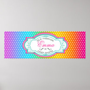 Póster Poster de pancartas de la vieja moda Candy Sweet S