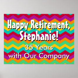 Póster Poster de pancartas de retiro feliz personalizado