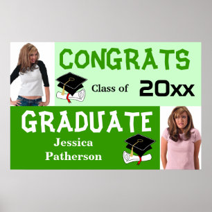 Póster Poster de pancartas del Partido de Graduación Añad