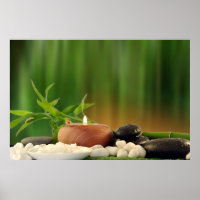 Poster de papel con objetos de spa