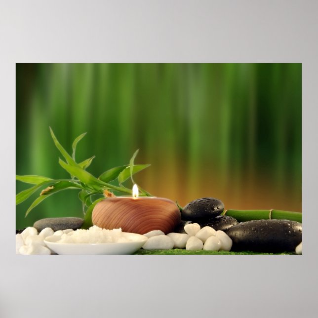 Póster Poster de papel con objetos de spa (Frente)