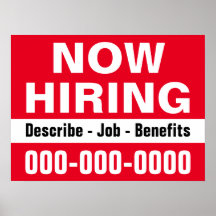 poster de papel de descripción y contratación de 1