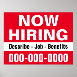 Póster poster de papel de descripción y contratación de 1