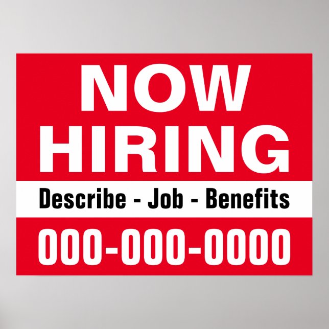 Póster poster de papel de descripción y contratación de 1 (Frente)