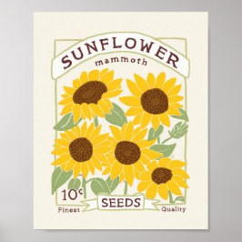 Póster Poster de paquetes de semillas de girasol