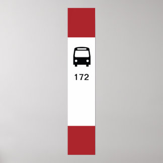 Póster Poster de parada de bus TTC con ruta de personaliz
