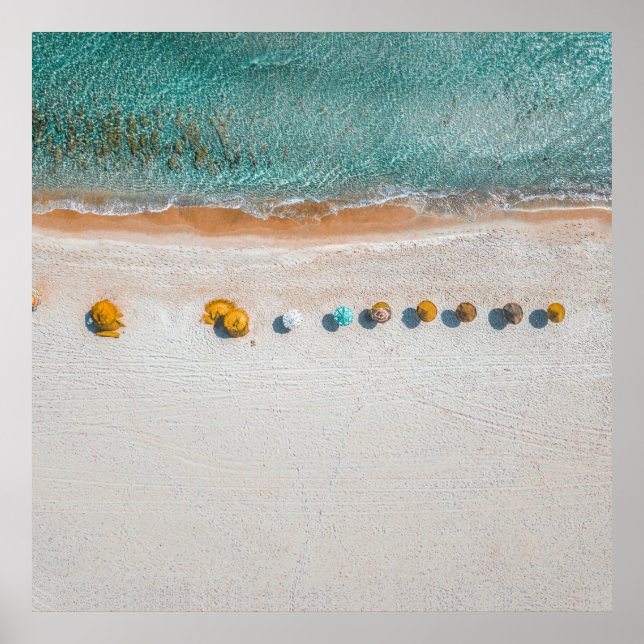 Póster Poster de paraguas de Sandy Beach (Frente)