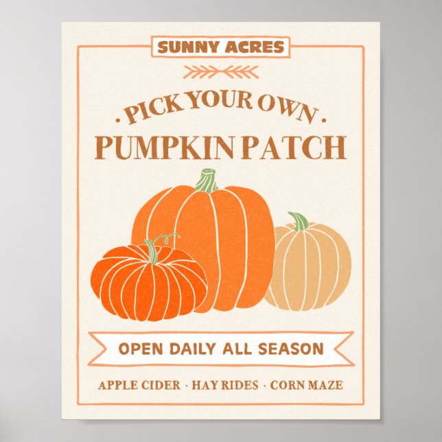 Póster Poster de parche de calabaza (Frente)