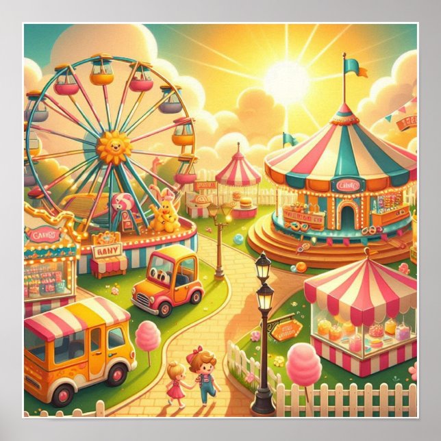 Póster Poster de Pared de Carnaval de Niños personalizado (Frente)