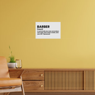 Póster Poster de pared de definición de barbero