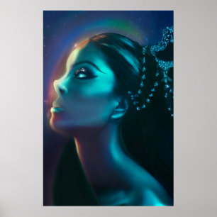 Póster Poster de pared de diosa extranjera celestial verd