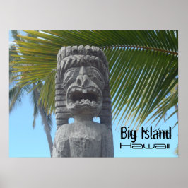 Póster Poster de pared de estatua de Tiki