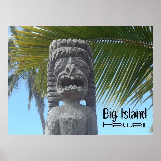 Póster Poster de pared de estatua de Tiki (Frente)