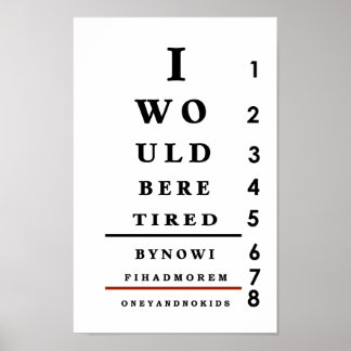 Póster Poster de pared de gráfico de ojos divertidos