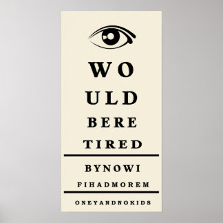Póster Poster de pared de gráfico de ojos divertidos