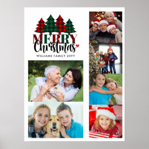 Póster Poster de pared de seis Navidades con nombre perso