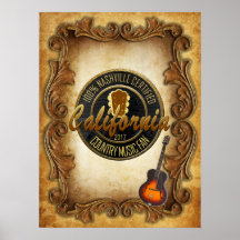 Poster de Pared de Ventilador de la Música Country