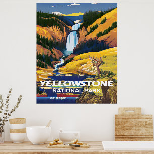Póster Poster de Pared de Viaje del Parque Nacional Yello