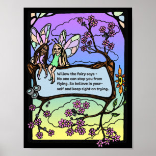 Póster Poster de pared infantil - Fairies Black BG - Unic
