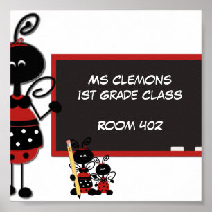 Póster Poster de pared o puerta de clase del profesor