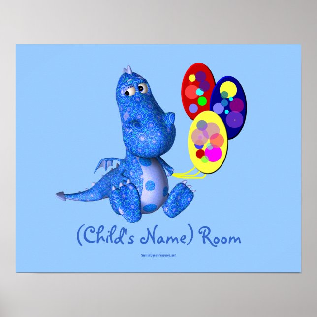 Póster Poster de pared personalizado en habitación de niñ (Frente)