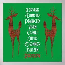 Póster Poster de pared - Rano de Santa - Nariz roja de Ru