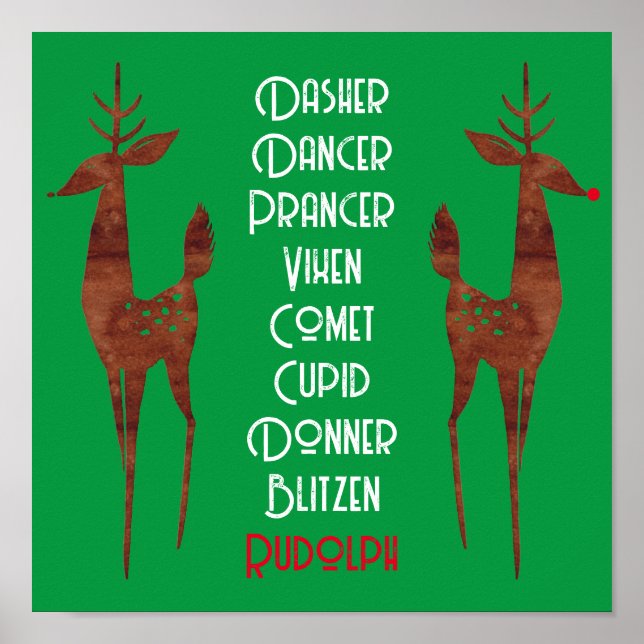 Póster Poster de pared - Rano de Santa - Nariz roja de Ru (Frente)