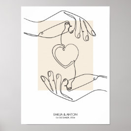 Póster Poster de pareja personalizada