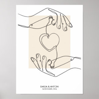 Póster Poster de pareja personalizada