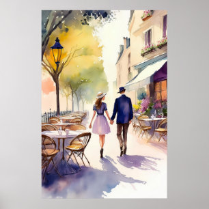 Póster Poster de pareja romántica
