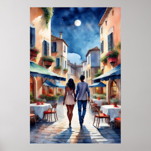Póster Poster de pareja romántica