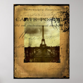 Póster Poster de París postmarcado