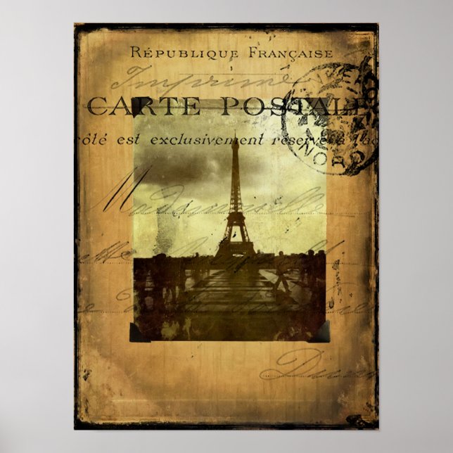 Póster Poster de París postmarcado (Frente)