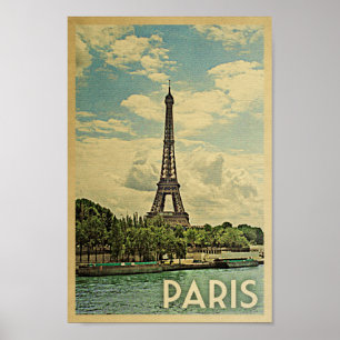Póster Poster de París Viaje Viaje Viaje Torre Eiffel Fra