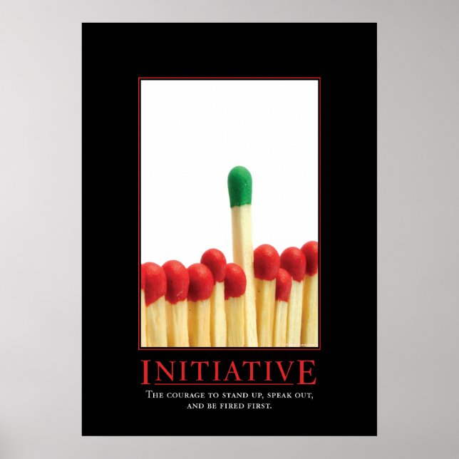 Póster Poster de parodias motivacionales de iniciativa (Frente)