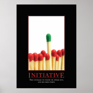 Póster Poster de parodias motivacionales de iniciativa
