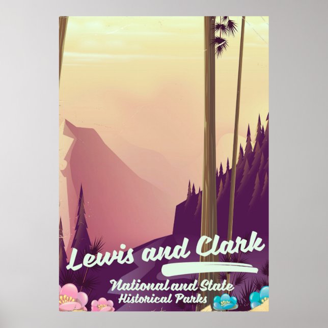 Póster Poster de parques estatales y nacionales Lewis y C (Frente)