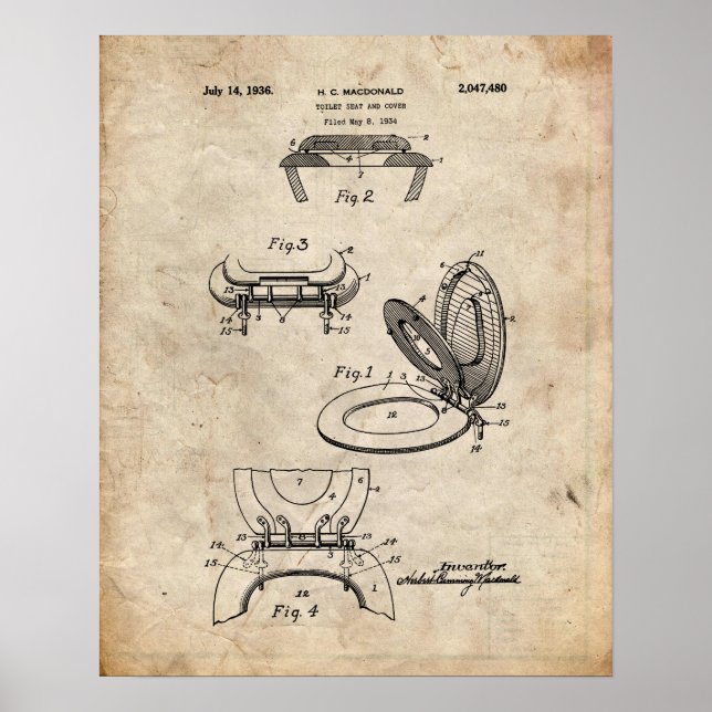 Póster Poster de Patente de Asientos de Hielo (Frente)