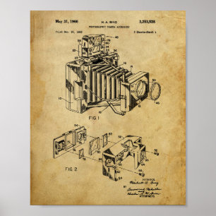 Póster Poster de patente de cámara de vídeo