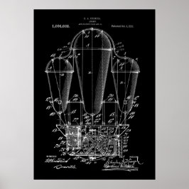 Póster Poster de Patentes de Airship Steampunk