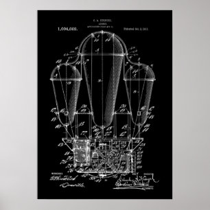 Póster Poster de Patentes de Airship Steampunk