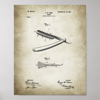 Póster Poster de patentes de Razor directo