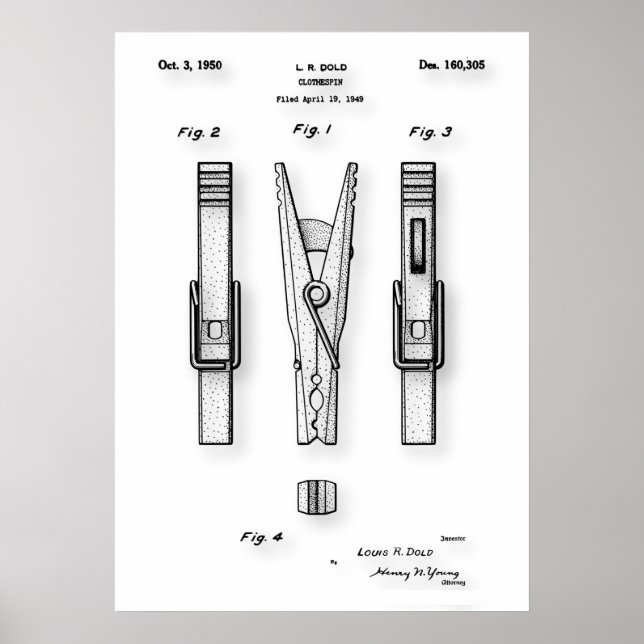 Póster Poster de Patentes de Ropa (Frente)