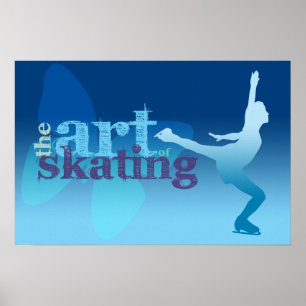 Póster Poster de patinaje sobre hielo
