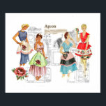 Póster Poster de patrón de costura de Apron de época<br><div class="desc">Aprones están regresando.</div>