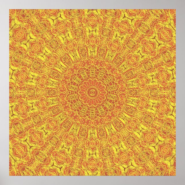 Póster Poster de patrones de contornos de elementos de la (Frente)