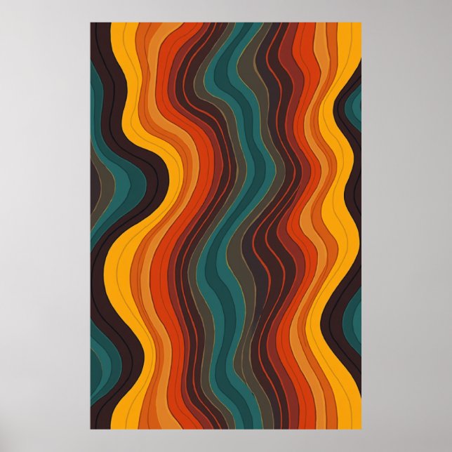 Póster Poster de patrones geométricos dinámicos (Frente)