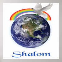 Poster de paz en la Tierra Shalom