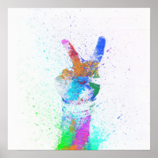 Póster Poster de Paz pintado